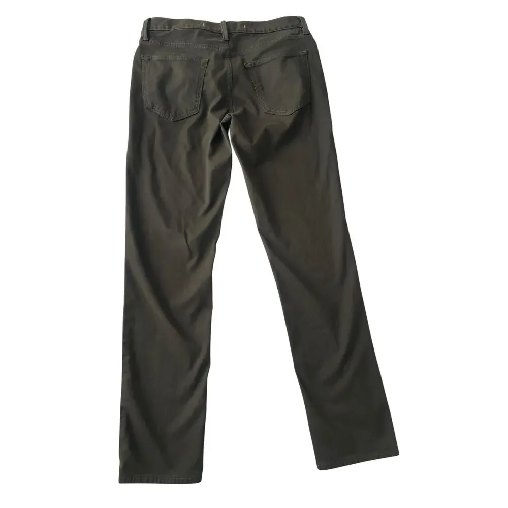 Banana Republic Slim Traveler Pant Olive Green Chinos 31x32